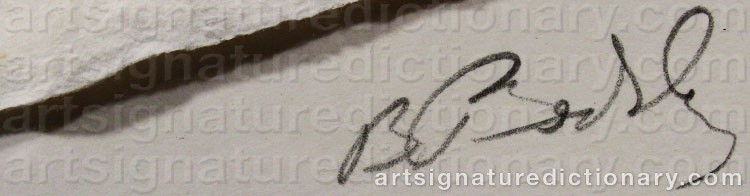 Authentic signature by Bill BECKLEY on  artwork