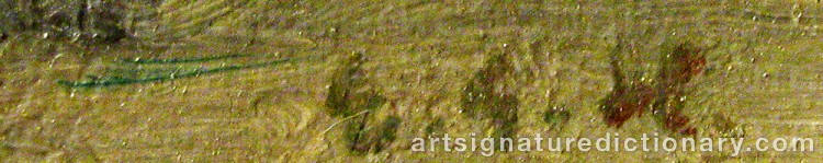 Authentic signature by Erik ‘G-Son’ HALLSTRÖM on  artwork