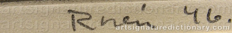 Signature by Sven Olof ROSÉN
