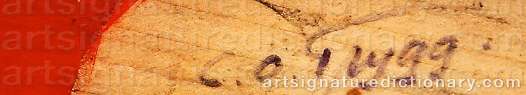 Authentic signature by Carl Olof TRYGG on  artwork