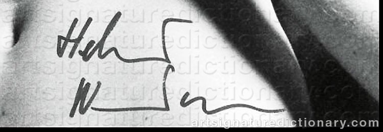 Signature by Helmut NEWTON