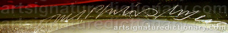 Authentic signature by Joel Philip MYERS on  artwork