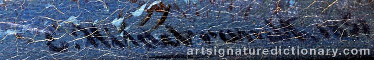 Authentic signature by Eduard HILDEBRANDT on Painting/Watercolour artwork