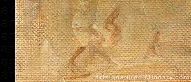 Authentic signature by Sergio Cirno BISSI on Painting/Watercolour artwork