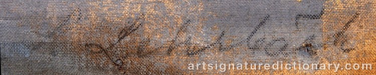 Authentic signature by Sigrid LEHRBÄCK on  artwork