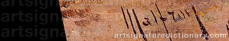 Authentic signature by Charles MALFROY on Painting/Watercolour artwork