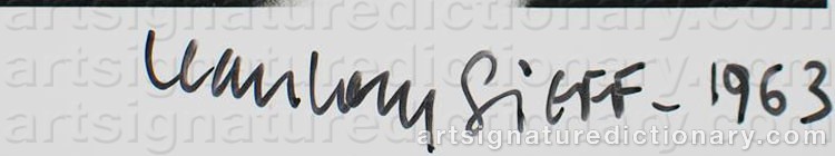 Authentic signature by Jean-Loup SIEFF on artwork