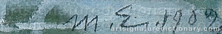 Authentic signature by Magnus ENCKELL on Painting/Watercolour artwork