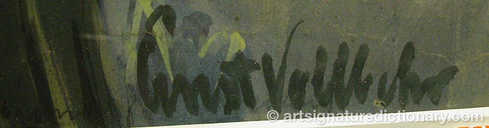 Authentic signature by Ernst VOLLBEHR on artwork