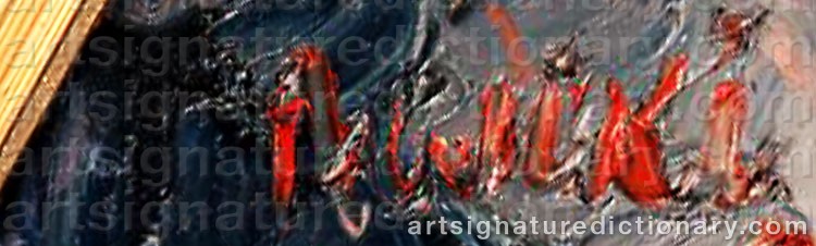 Authentic signature by AWIKI on  artwork