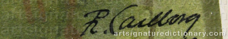 Signature by Rudolf CARLBORG