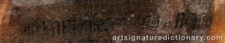 Authentic signature by Carlo MARATTA on  artwork