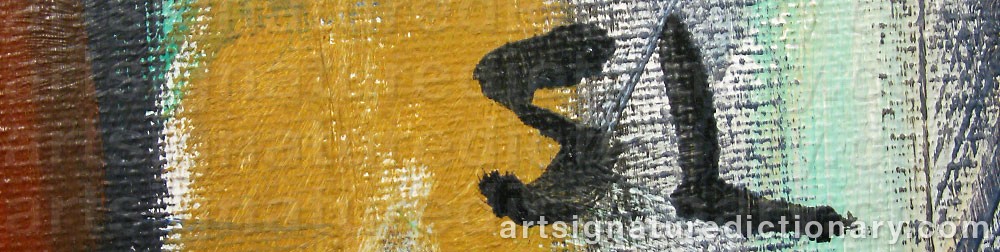 Authentic signature by Sven LINDQVIST on  artwork