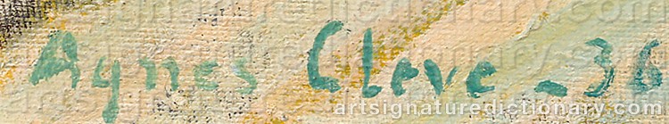 Signature by Agnes CLEVE