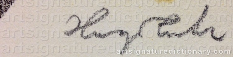 Signature by Hugo ZUHR