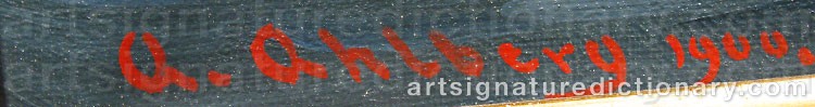 Signature by Arvid AHLBERG