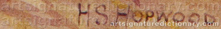Authentic signature by Henry Silkstone HOPWOOD on  artwork