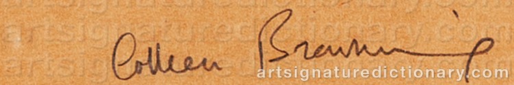 Authentic signature by Colleen BROWNING on Drawing/Graphic/Print artwork