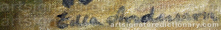 Authentic signature by Edla ANDERSSON on  artwork