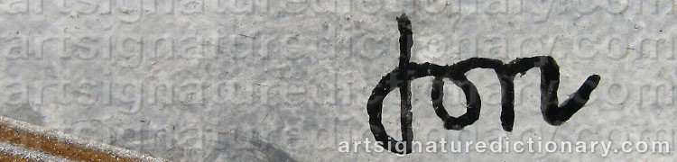 Authentic signature by Karl-Göran ‘Jon’ JONASSON on  artwork