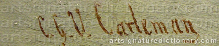 Signature by Gustaf CARLEMAN