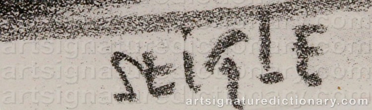 Authentic signature by Henri SEIGLE on Drawing/Graphic/Print artwork