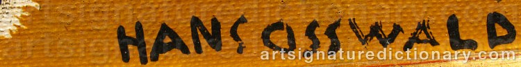 Signature by Hans OSSWALD