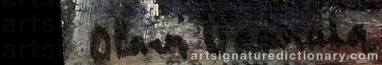 Authentic signature by Olavi VAARULA on artwork