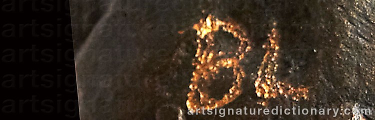 Authentic signature by Bo LÖFGREN on  artwork