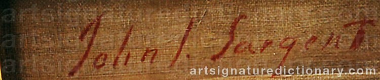 Authentic signature by John Singer SARGENT on  artwork