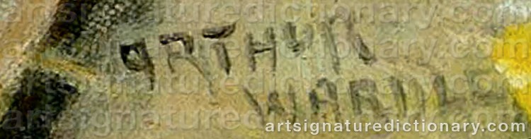 Authentic signature by Arthur WARDLE on Painting/Watercolour artwork