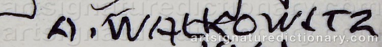 Signature by Abraham WALKOWITZ
