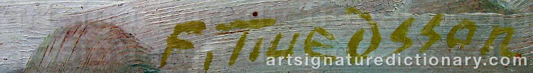 Authentic signature by Folke TRUEDSSON on artwork