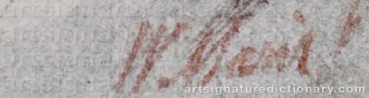 Authentic signature by Willem MARIS on Painting/Watercolour artwork