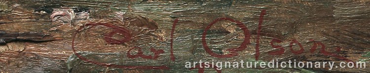 Signature by Carl Waldemar OLSON