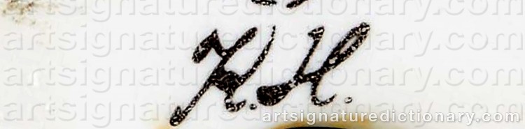 Authentic signature by Kerstin HÖRNLUND on Ceramic/Glass artwork