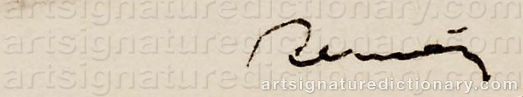 Signature by Pierre Auguste RENOIR