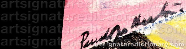 Authentic signature by Penelope BEATON on  artwork