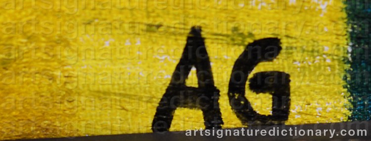 Authentic signature by Agneta GRANSTAD on Painting/Watercolour artwork