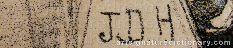 Authentic signature by James Duffield HARDING on  artwork