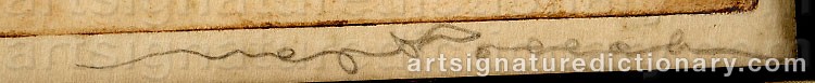 Authentic signature by Max POLLAK on artwork