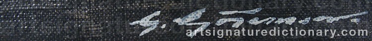 Authentic signature by Göte GÖRANSSON on artwork