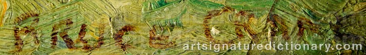 Authentic signature by Bruce CRANE on Painting/Watercolour artwork