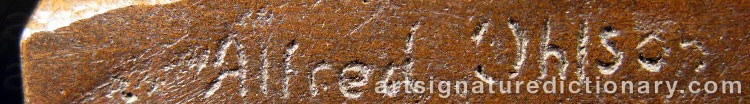Authentic signature by Alfred OHLSON on artwork