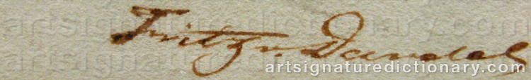 Signature by Fritz Von DARDEL
