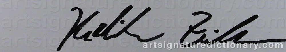 Authentic signature by Hendrik ZEITLER on  artwork