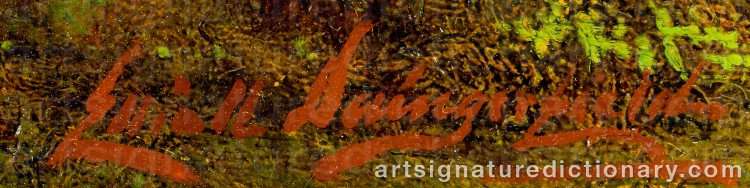 Authentic signature by Elliott DAINGERFIELD on Painting/Watercolour artwork
