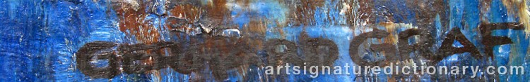 Authentic signature by Gerhard GRAF on artwork