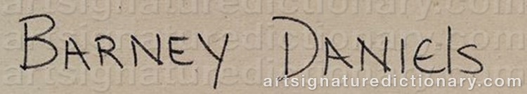 Authentic signature by Tjungurrayi Barney DANIELS on Painting/Watercolour artwork