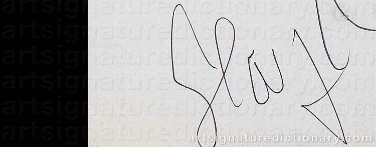 Authentic signature by Georg BASELITZ on artwork